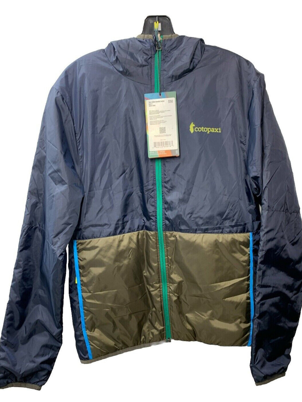 Cotopaxi Men's Reversible Teca Calido Hooded Jacket Sink Swim Small Long Sleeve